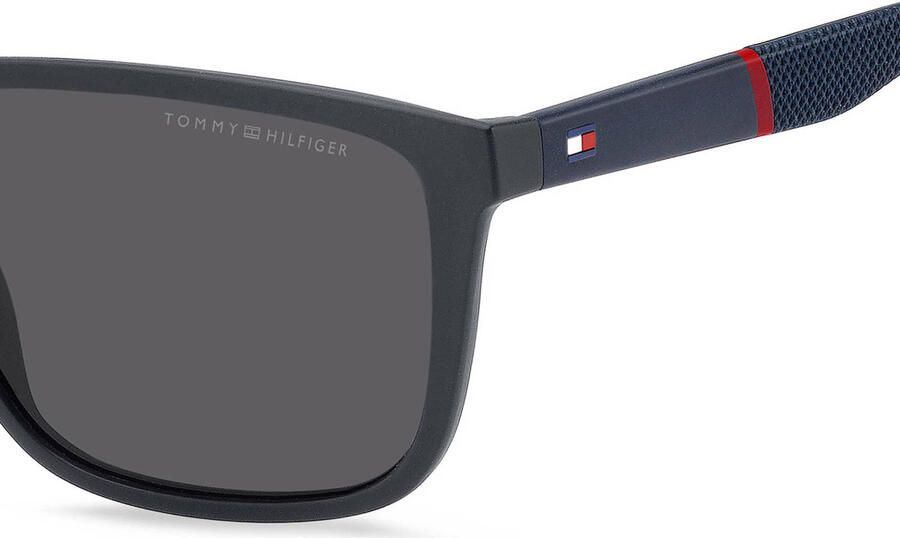 Tommy Hilfiger Matte Blauwe Zonnebril met Grijze Lenzen Black Unisex - Foto 2