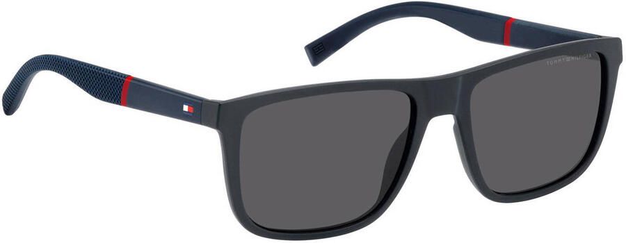 Tommy Hilfiger Matte Blauwe Zonnebril met Grijze Lenzen Black Unisex - Foto 3