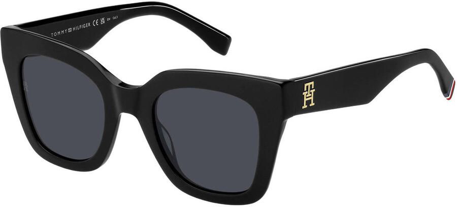Tommy Hilfiger Zwarte Grijze Zonnebril TH 2051 S Black Unisex