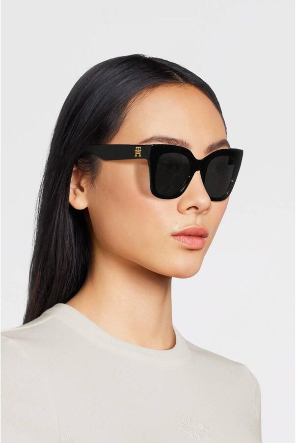 Tommy Hilfiger Zwarte Grijze Zonnebril TH 2051 S Black Unisex - Foto 2