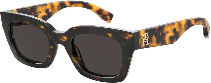 Tommy Hilfiger Havana Grijze Zonnebril TH 2052 S Brown Unisex