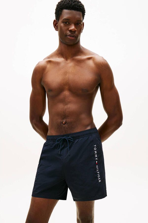 TOMMY HILFIGER UNDERWEAR Tommy Hilfiger Heren Zwembroeken Medium Drawstring Zip Pocket Donkerblauw - Foto 5