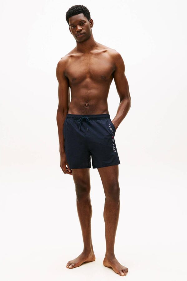 TOMMY HILFIGER UNDERWEAR Tommy Hilfiger Heren Zwembroeken Medium Drawstring Zip Pocket Donkerblauw - Foto 7