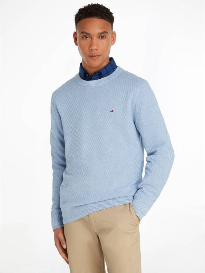 Tommy Hilfiger Gebreide pullover met structuurmotief model 'CROSS'