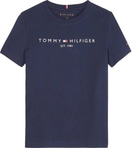 Tommy Hilfiger unisex T shirt van biologisch katoen donkerblauw