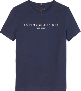 Tommy Hilfiger unisex T-shirt van biologisch katoen donkerblauw