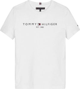 Tommy Hilfiger unisex T-shirt van biologisch katoen wit