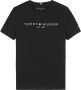 Tommy Hilfiger unisex T-shirt van biologisch katoen zwart Logo 116 - Thumbnail 1