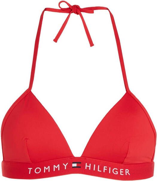 Tommy Hilfiger Swimwear Triangel-bikinitop TH TRIANGLE FIXED FOAM met tommy hilfiger-branding
