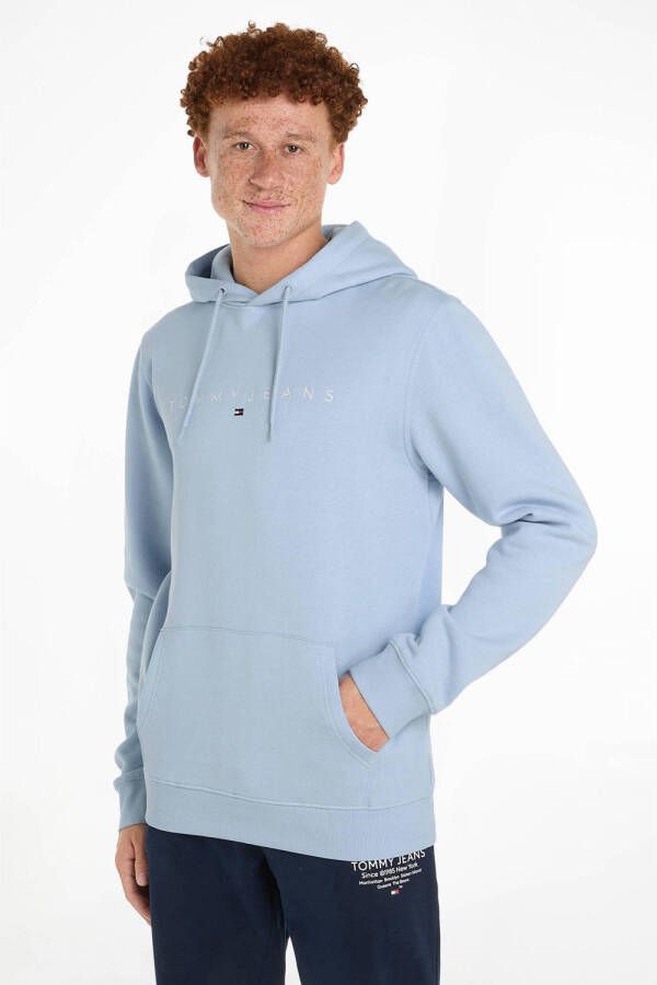 Tommy Jeans Big & Tall hoodie met logo breezy blue