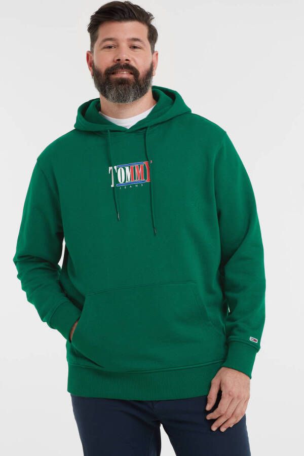 Tommy Jeans Big & Tall hoodie met logo dark turf green