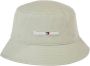 Tommy Jeans bucket hat met logo grijsgroen - Thumbnail 1