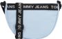 Tommy Jeans crossbody tas Moon met logotaping lichtblauw - Thumbnail 1
