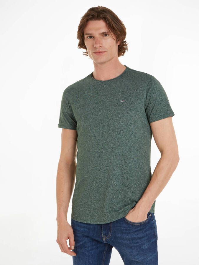Tommy Jeans gemêleerd slim fit T-shirt collegiate green