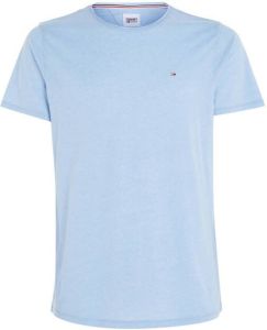 Tommy Jeans gemêleerd slim fit T-shirt Jaspe met biologisch katoen c3r pearly blue