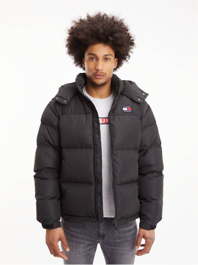 Tommy Jeans gewatteerde jas TJM ALASKA PUFFER van gerecycled polyester black