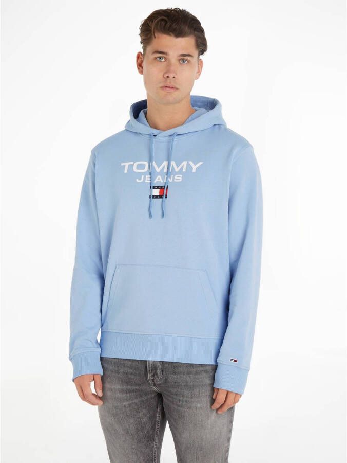 Tommy Jeans hoodie met logo c3r pearly blue