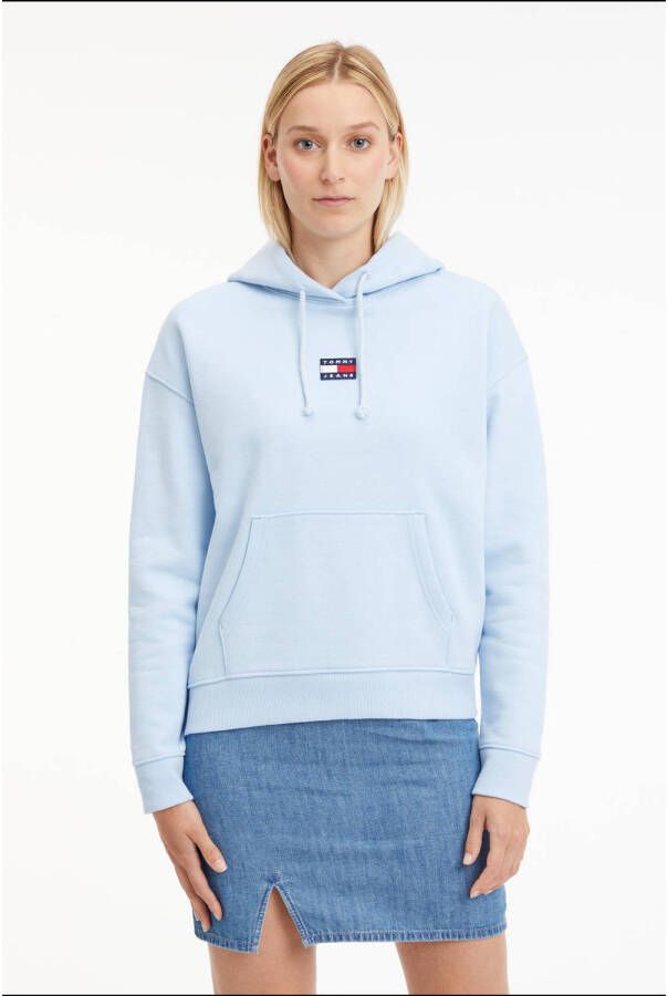 TOMMY JEANS Dames Truien & Vesten Tjw Tommy Center Badge Hoodie Lichtblauw