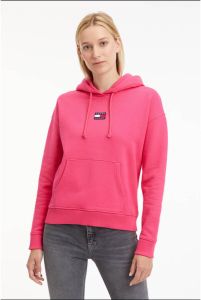 Tommy Jeans hoodie met logo jewel pink
