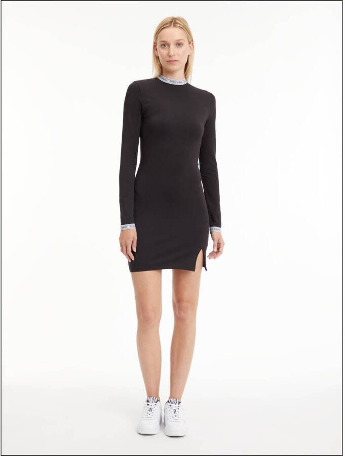 Tommy Jeans Mini-jurk met elastische boorden met logo