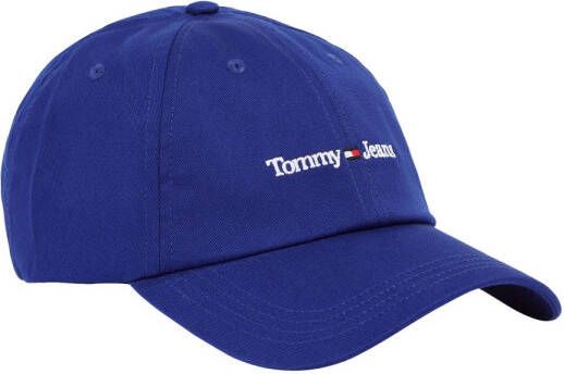 Tommy Jeans pet met logo kobaltblauw