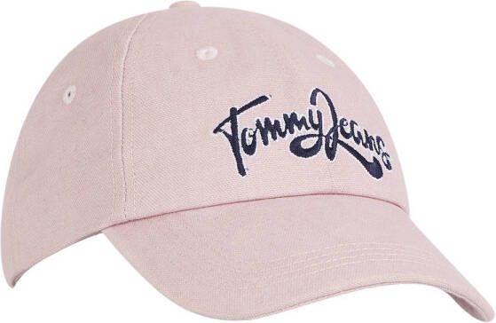 Tommy Jeans pet met logo lichtroze