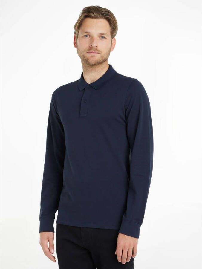 TOMMY JEANS Poloshirt met lange mouwen TJM SLIM SOLID LS POLO
