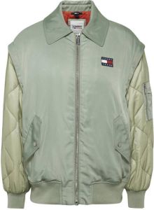 Tommy Jeans quilted bomberjack van gerecycled polyester groen