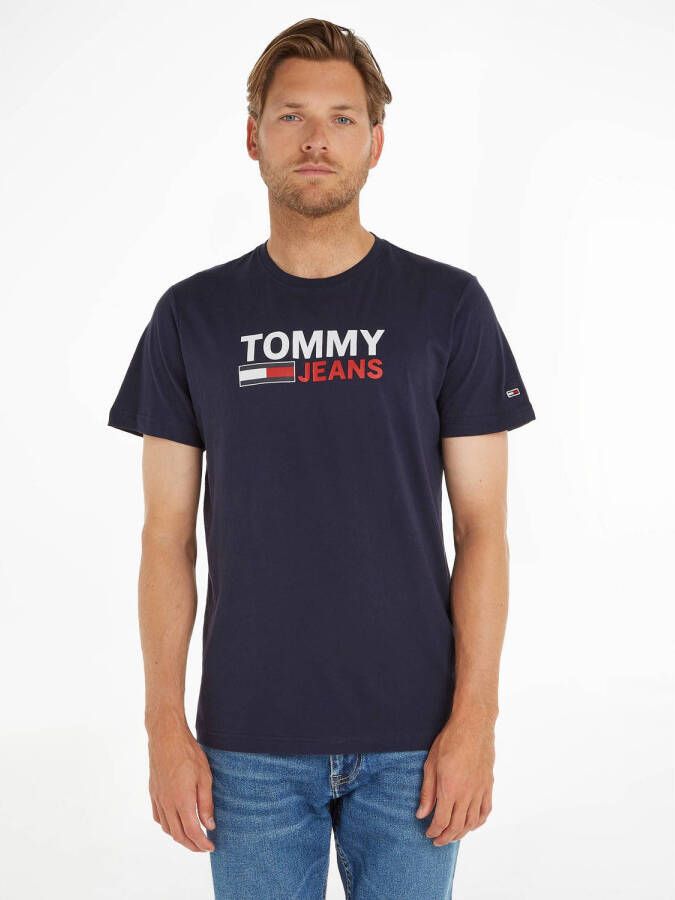 Tommy Jeans regular fit T-shirt met logo Twilight Navy