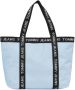 Tommy Jeans shopper Essential Tote met logotaping lichtblauw - Thumbnail 1