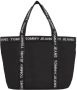 Tommy Jeans shopper Essential Tote met logotaping zwart - Thumbnail 1