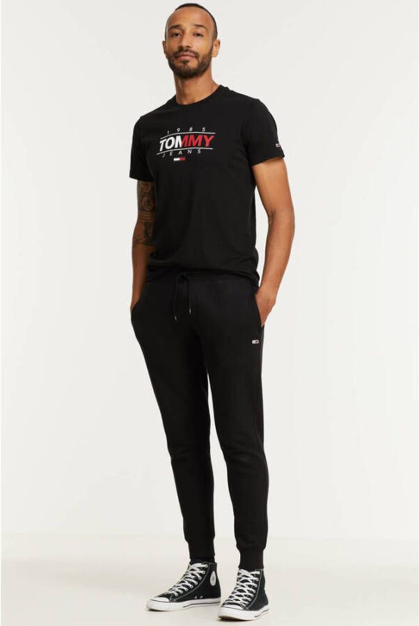 Tommy Jeans slim fit broek met biologisch katoen black