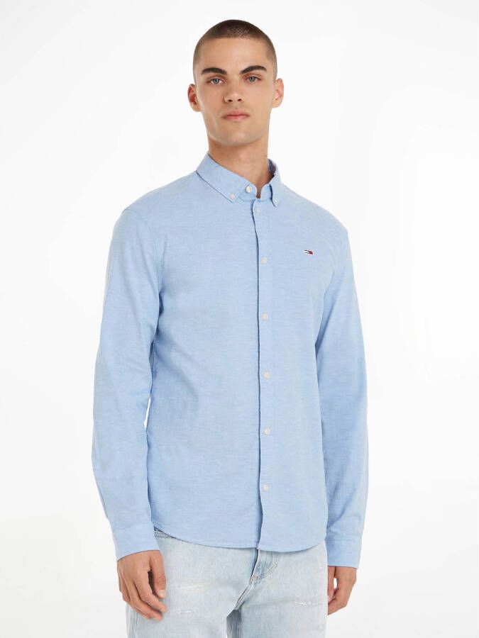 Tommy Jeans slim fit overhemd met biologisch katoen perfume blue