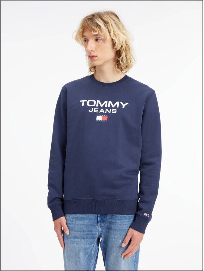 Tommy Hilfiger Blauwe Katoenen Trui met Lange Mouwen Blauw Heren