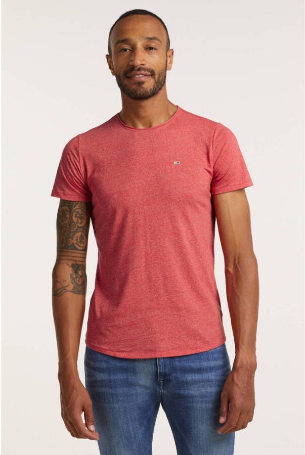 Tommy Jeans Slim fit T-shirt met geborduurd logo model 'Jaspe'