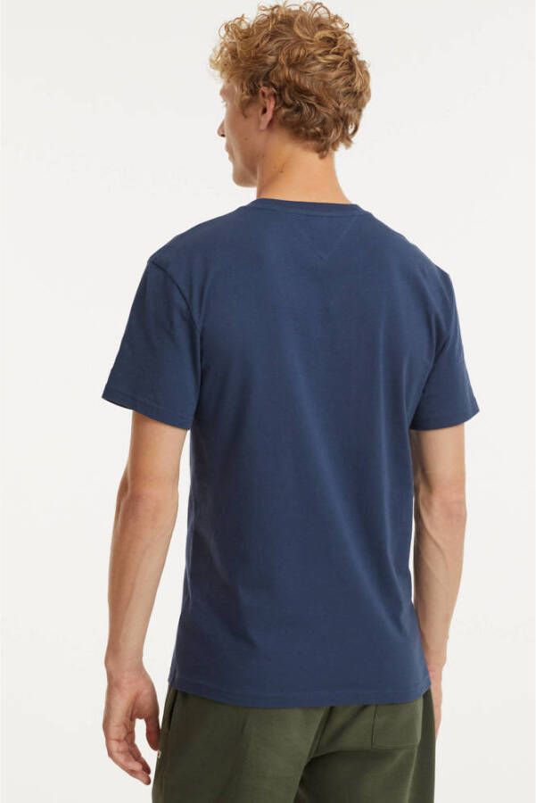 Tommy Jeans T-shirt met biologisch katoen en logo twilight navy