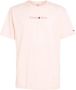 Tommy Jeans Heren T-shirt Roze Korte Mouw Ronde Hals Pink Heren - Thumbnail 1