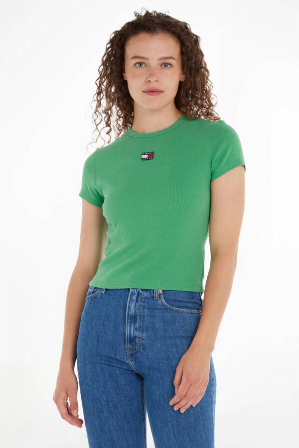 Tommy Jeans T-shirt met logo groen