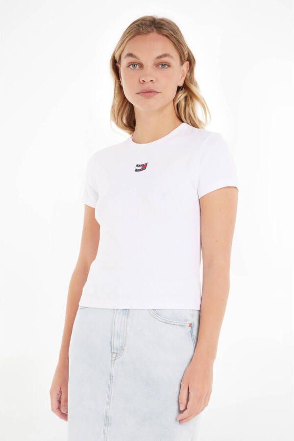 Tommy Jeans T-shirt met logo wit