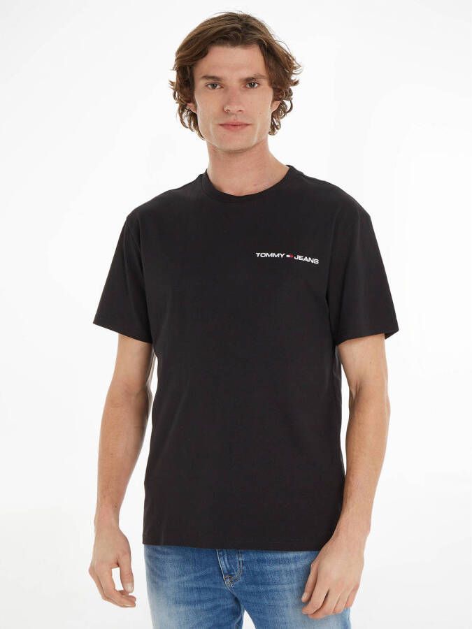 Tommy Jeans T-shirt met logo zwart