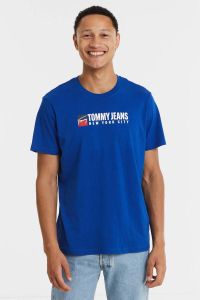 Tommy Jeans T-shirt van biologisch katoen cobalt