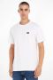 Tommy Jeans Witte Katoenen T-shirt met Geborduurd Logo voor Heren White Heren - Thumbnail 2