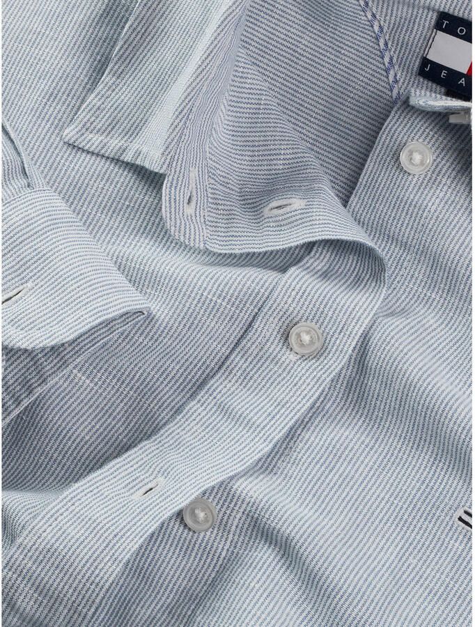 Tommy Jeans Relaxed fit blouseshirt van een mix van katoen en linnen