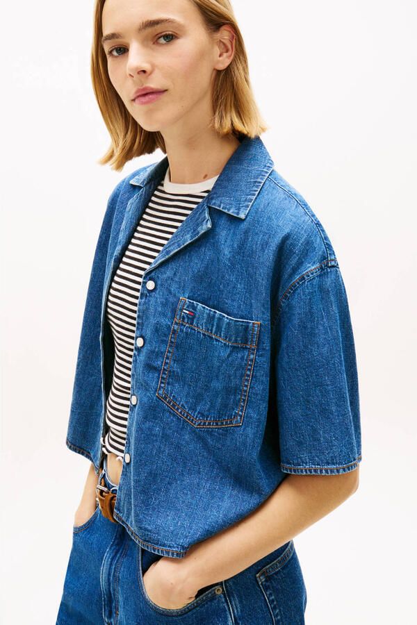 Tommy Jeans blouse medium blue denim - Foto 2