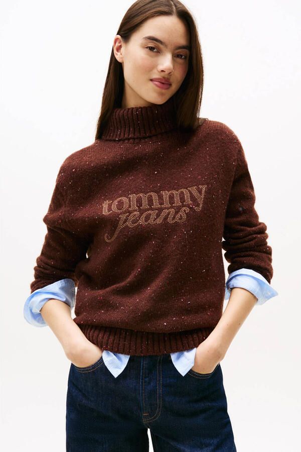 Tommy Jeans Regular fit coltrui met wol model 'NEP' - Foto 3