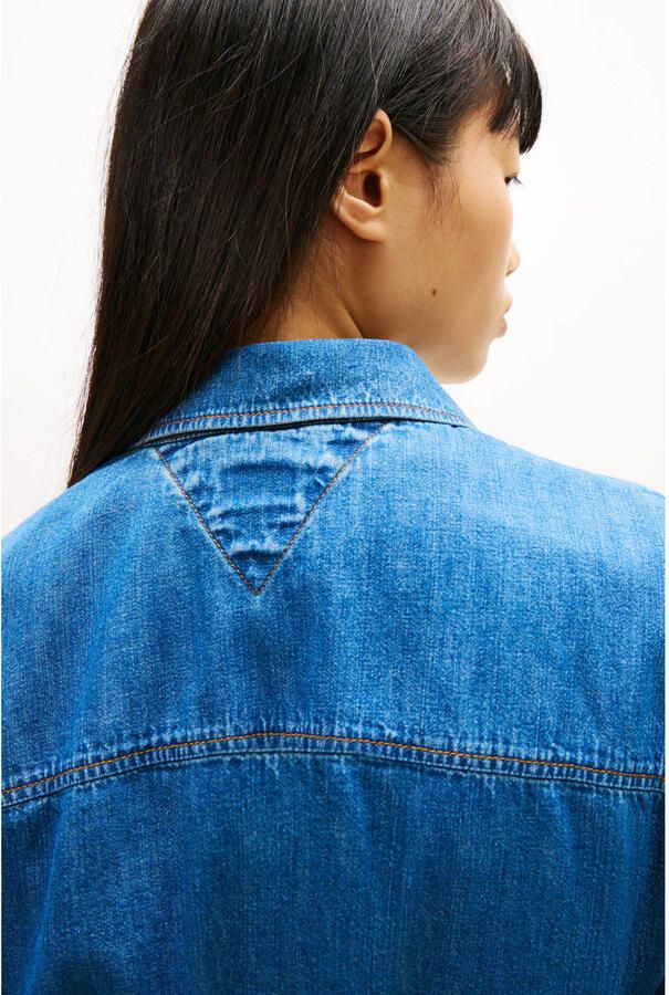 Tommy Jeans denim A-lijn jurk medium blue denim - Foto 2