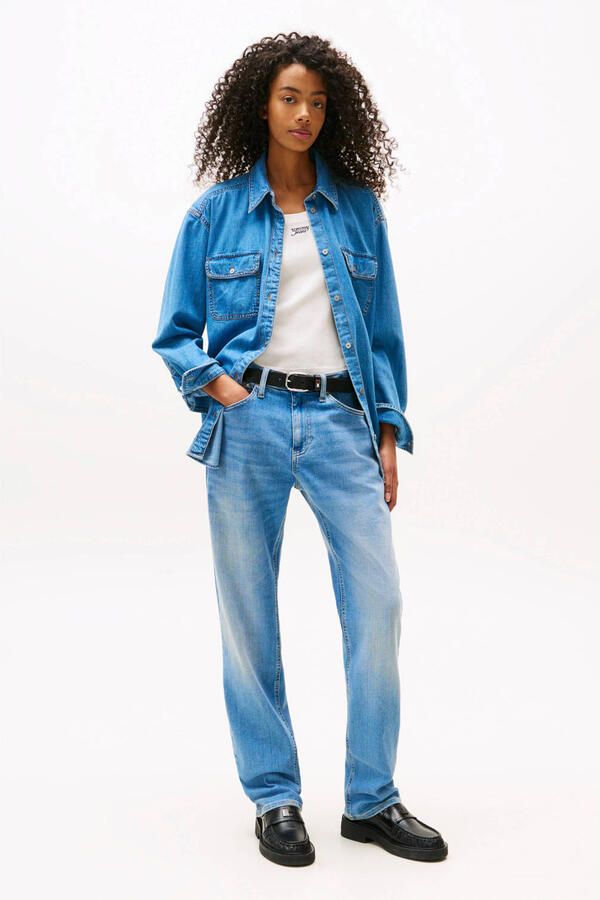 TOMMY JEANS blouse LS RELAXED DENIM SHIRT EXT