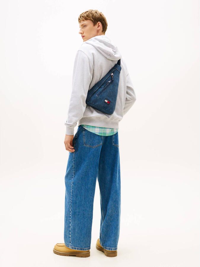 Tommy Jeans denim crossbody tas TJM Utility blauw - Foto 2