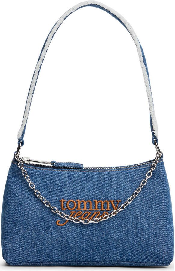 Tommy Jeans denim schoudertas TJW Cool blauw