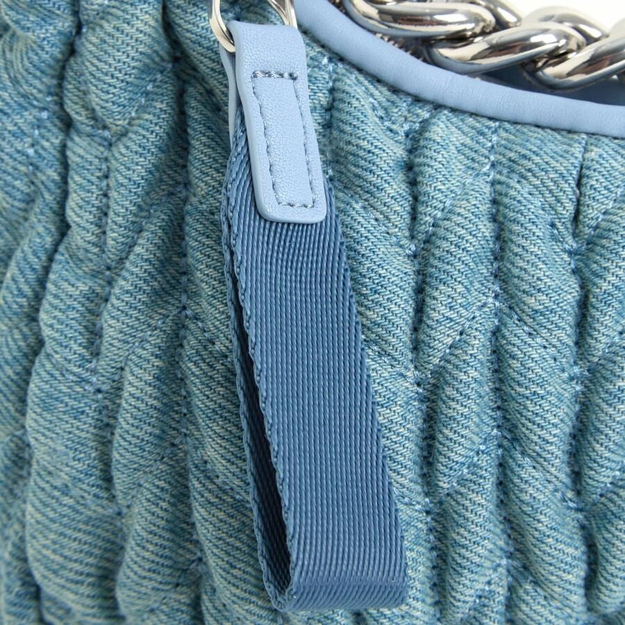 TOMMY JEANS Schoudertas TJW ICONIC SHOULDER DENIM dames avondtas handtas met elegante kettinghandvat